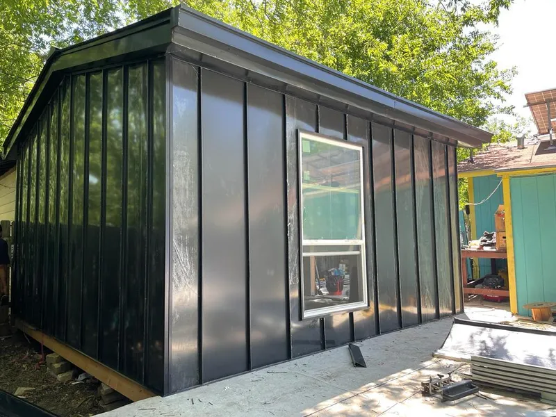 Black standing seam metal wall panels for Metal Roof Installation in Yosemite Lakes